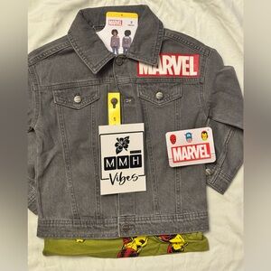 Marvel Kids Dark Gray Jean Jacket - SIZE 5 - NWT